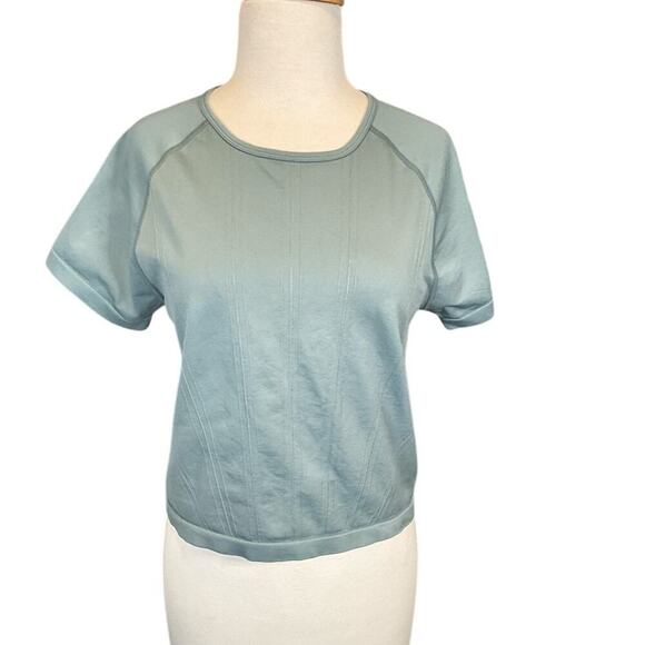 Z by Zella Seamless Stretch Crop Top Shirt Thunder Gray Size XL Active Workout - Picture 5 of 9